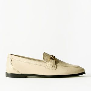 ZARA BUCKLED SOFT LEATHER LOAFERS